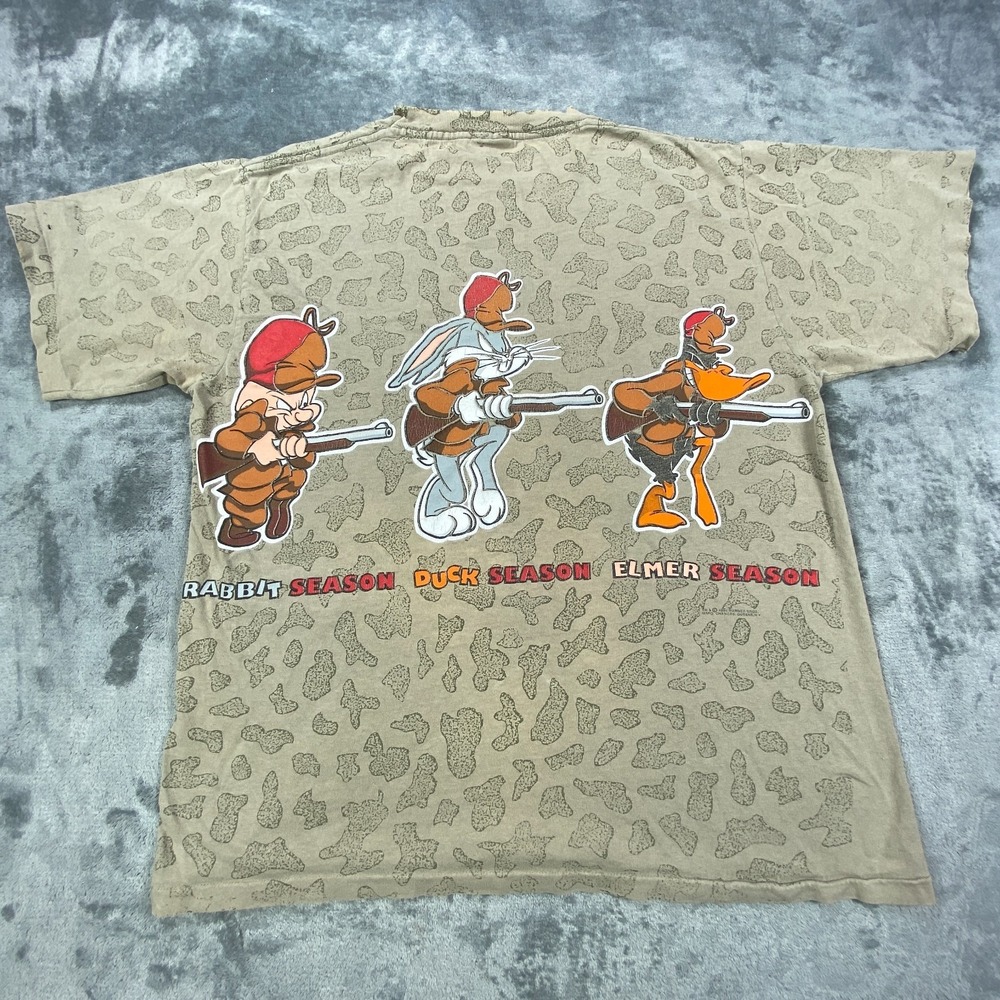 Vintage 90s Looney Tunes T Shirt Size XL Single Stitch 1994 Daffy Elmer Buggs - Picture 12 of 16